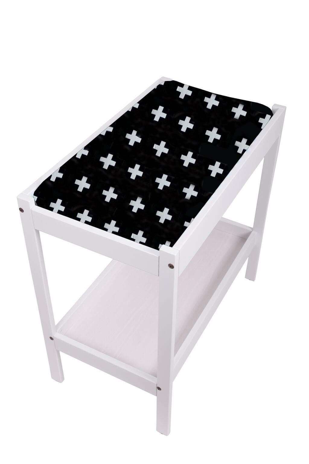 Bambella Change Mat Cover Black White Crosses Baby Toddler