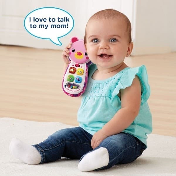 vtech peek and play phone pink