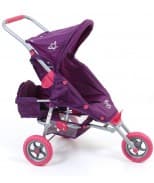 Valco Baby Just Like Mum Mini Marathon Dolls Stroller With Toddler Seat - Butterfly Purple