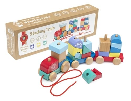 wooden stacking train