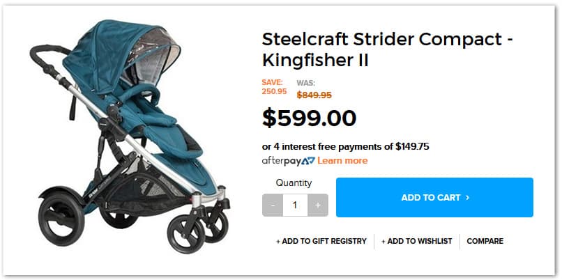 stroller afterpay